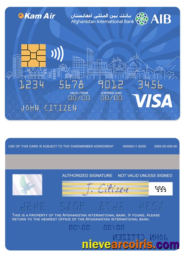 Afghanistan international bank visa card